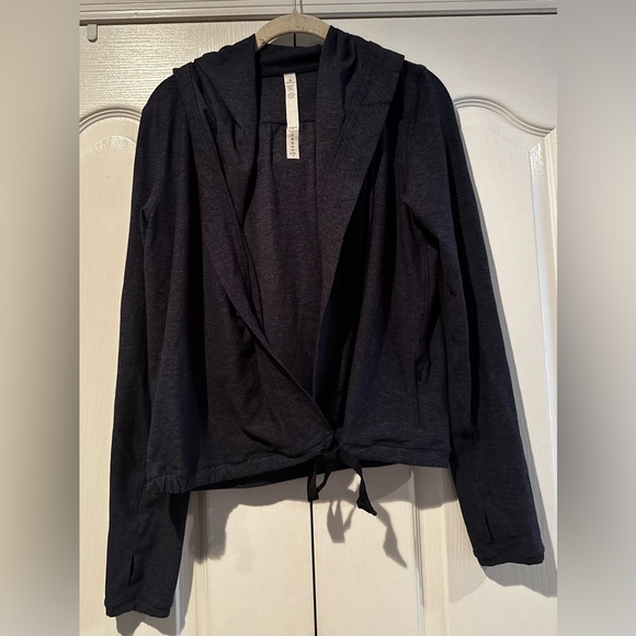 Lululemon Hooded Ready to Rulu Wrap in Heathered Blue - Size 4 - Picture 3 of 6